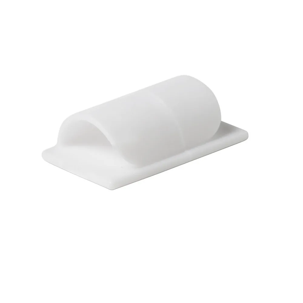 Diall Fixation Et Raccordement Du Câble-4 embases de rangement de câble 5 mm blanc