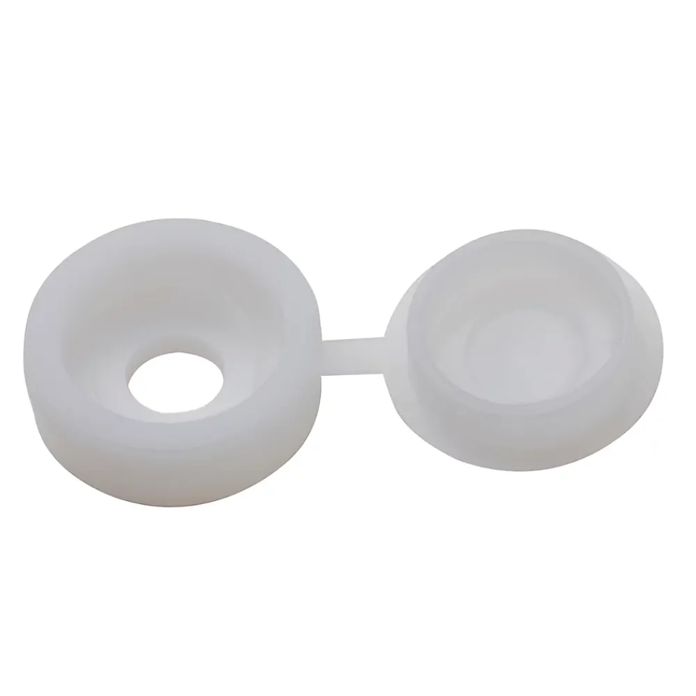 Diall Cache Vis Et Cache Trou-Embout blanc à clipser ø6-8 mm - 100 pièces