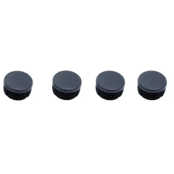 Diall Patin, Feutre Et Embout-Embout en plastique 25/26 mm x 4, noir