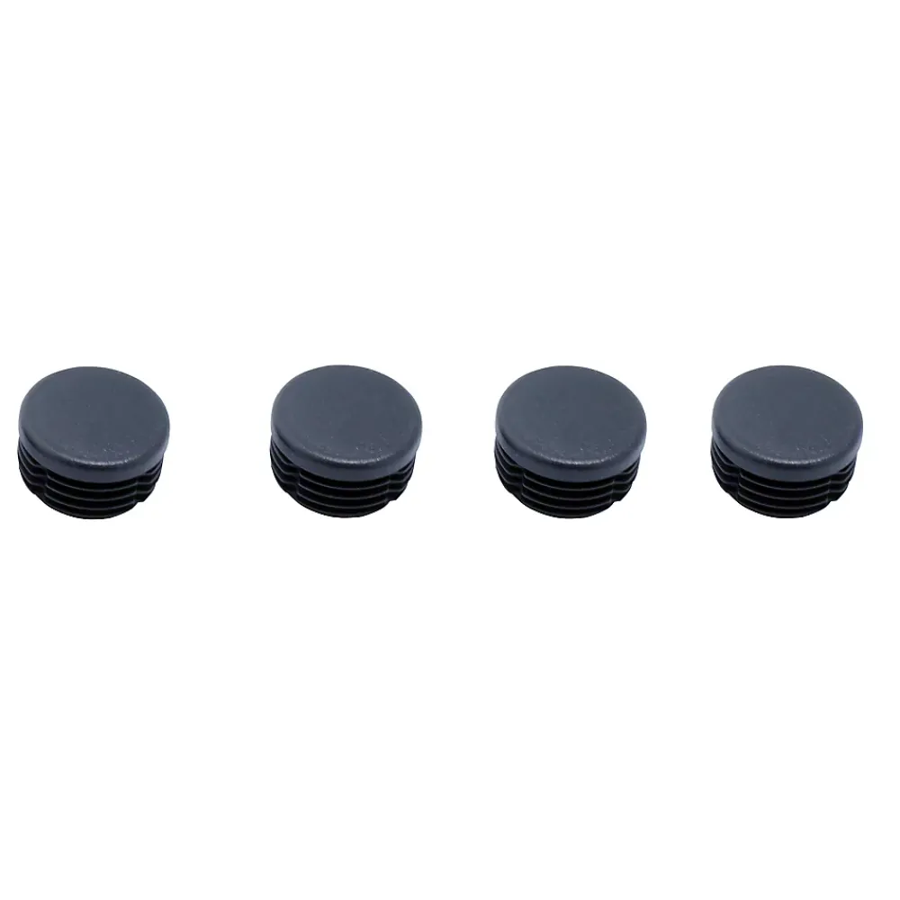 Diall Patin, Feutre Et Embout-Embout en plastique 25/26 mm x 4, noir