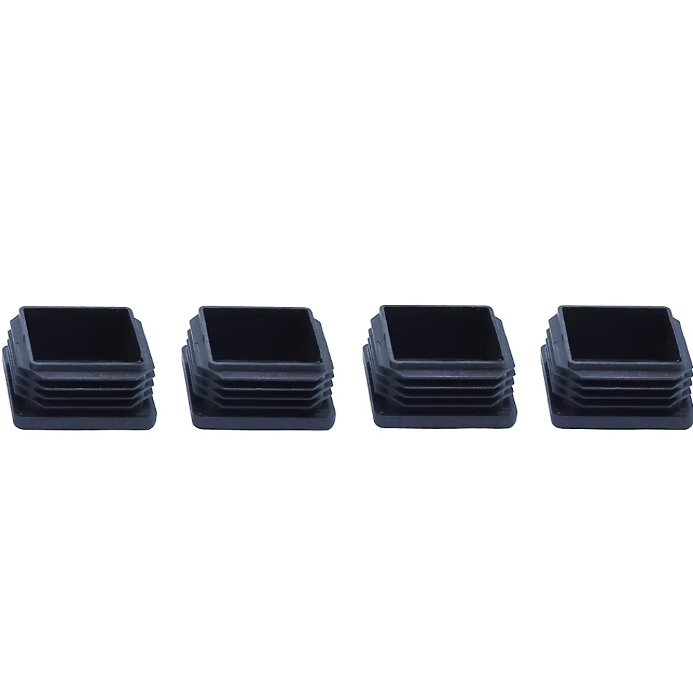 Diall Patin, Feutre Et Embout-Embout en plastique 37 x 37 mm x 4, noir