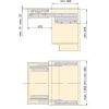 Compas, Coulisse Et Coulisseau-Emuca Coulisses pour table extensible et relevable Oplà Folding+39, Aluminium, Acier inox anodisé