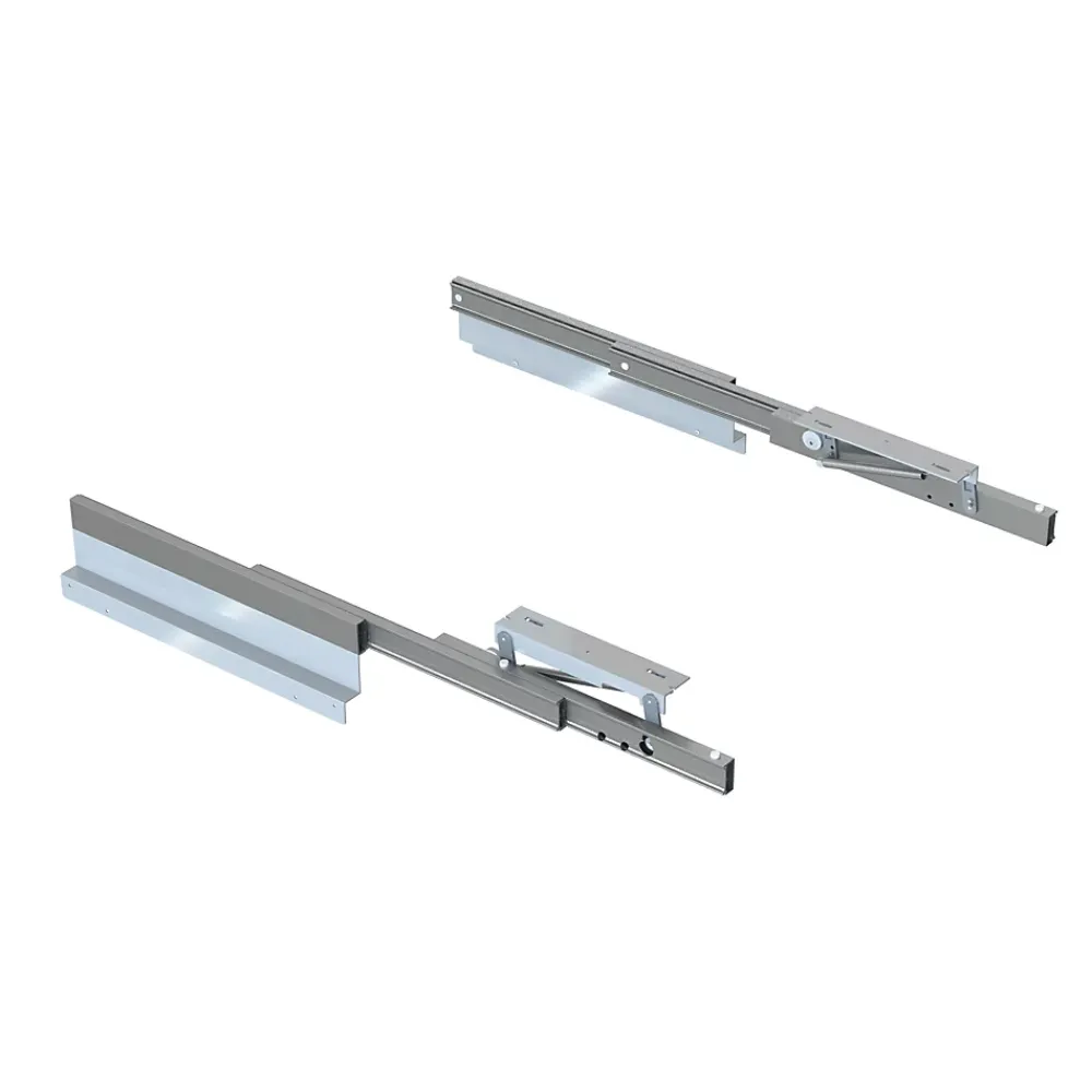 Compas, Coulisse Et Coulisseau-Emuca Coulisses pour table extensible et relevable Oplà Folding+39, Aluminium, Acier inox anodisé