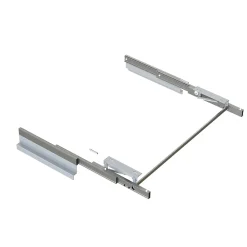 Emuca Coulisses pour table extensible et relevable Oplà Folding+39 M120, Aluminium, Inox anodisé