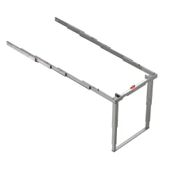 Emuca Coulisses pour table à rallonge Party, Aluminium, Inox anodisé