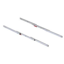 Emuca Coulisses pour table à rallonge Coktail Reverse H35, Aluminium, Inox anodisé