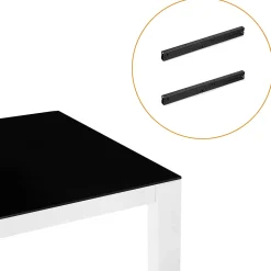 Emuca Charnière D'Ameublement-Ensemble de mécanismes de levage pour tables basses, permette elevare la mesa 192mm, Acier, Peint en noir