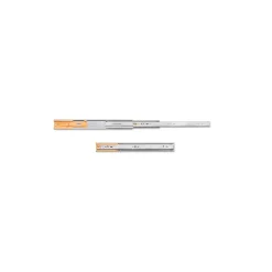 Compas, Coulisse Et Coulisseau-Emuca Jeu de coulisses à billes pour tiroirs à sortie totale, fermeture amortie, hauteur 45mm, longueur 350mm, Acier, Zingué