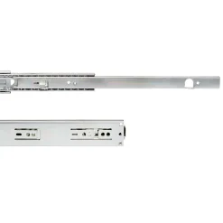 Compas, Coulisse Et Coulisseau-Emuca Jeu de coulisses à billes à sorties totale avec supports, hauteur 45mm, longueur 500mm, Acier, Zingué