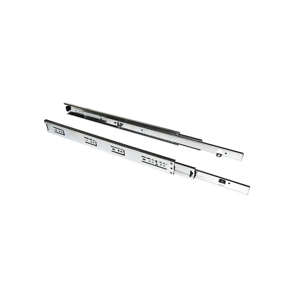 Emuca Jeu de coulisses à billes à billes à sortie totale avec supports, hauteur 45mm, longueur 450mm, Acier, Zingué