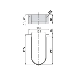 Emuca Lot de 10 Economiseurs de siphon de tiroir de bain, courbés, Plastique, Gris