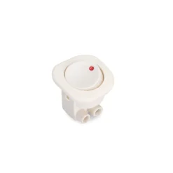 Emuca Commande De L'Éclairage-Lot de 10 interrupteurs à encastrer D21x21, Plastique, Blanc