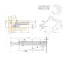 Compas, Coulisse Et Coulisseau-Emuca Lot de 10 jeux de coulisses de tiroir invisible Silver, à sortie totale, avec fermeture amortie et loqueteau, profondeur