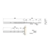Compas, Coulisse Et Coulisseau-Emuca Lot de 5 jeux de Coulisses pour tiroirs, roulement à billes, hauteur 45mm, profondeur 400mm, sortie totale, Zingué