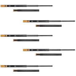 Compas, Coulisse Et Coulisseau-Emuca Lot de 5 jeux de Coulisses pour tiroirs, roulement à billes, hauteur 45mm, profondeur 350mm, sortie totale, zingué