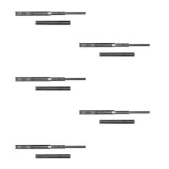 Compas, Coulisse Et Coulisseau-Emuca Lot de 5 jeux de Coulisses pour tiroirs, roulement à billes, hauteur 45mm, profondeur 400mm, sortie totale, Noir
