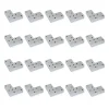 Emuca Pied De Meuble-Lot de 20 pieds pour meuble Alumix 8, hauteur 12mm, Plastique, Peint en aluminium