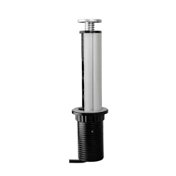 Emuca Boîte De Dérivation-Multiconnecteur élevable Vertikal A+C, EU, Peint en aluminium, Plastique et Aluminium.