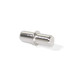 Emuca Equerre De Fixation-Taquets cylindriques, pour bois, D. 5 mm, Acier, Nickelé, 50 ud.-