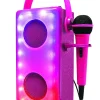 Lexibook Enceinte Bluetooth lumineuse Rose avec micro