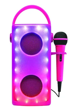 Lexibook Enceinte Bluetooth lumineuse Rose avec micro