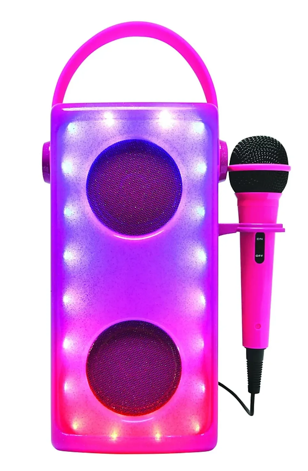 Lexibook Enceinte Bluetooth lumineuse Rose avec micro
