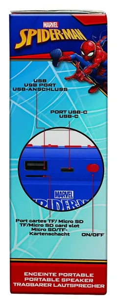 Lexibook Enceinte, Écouteur Et Casque-Enceinte Bluetooth portable Spider-Man