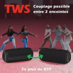 Kyf Enceinte, Écouteur Et Casque-Enceinte bluetooth 60W RVB rechargeable USB