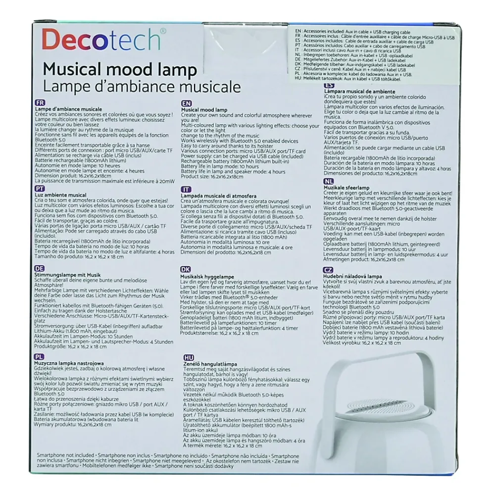 Lexibook Enceinte, Écouteur Et Casque-Enceinte portable Decotech avec effets lumineux
