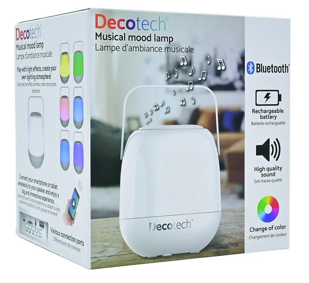 Lexibook Enceinte, Écouteur Et Casque-Enceinte portable Decotech avec effets lumineux