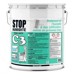 Procom Enduit de cuvelage C3 enduit ciment étanchéité hydrofuge béton -5 Kg-Gris