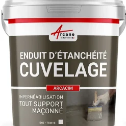 Arcane Industries Enduit Hydrofuge pour support maçonné - ARCACIM Blanc - 5 kg -