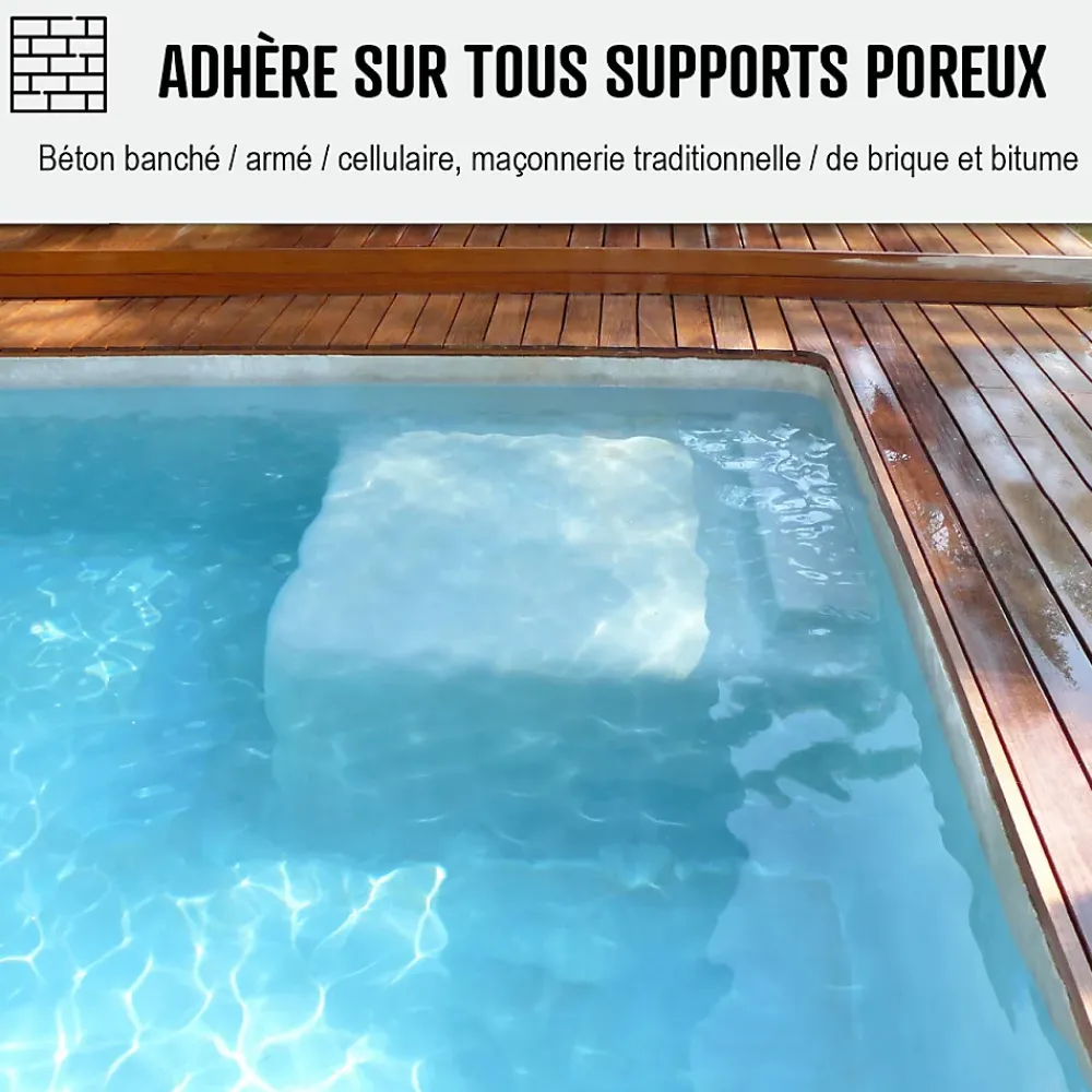 Arcane Industries Etanchéité Des Fondations-Enduit Piscine Hydrofuge - Etanchéité Piscine & Cuvelage : ARCACIM PISCINE Blanc - 25 kg -