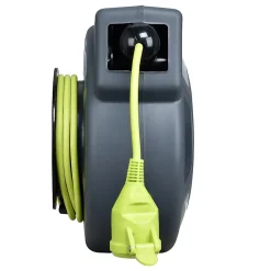 Diall Enrouleur Électrique-Enrouleur automatique de câble mural H05VVF 3G 1,5mm² 15m