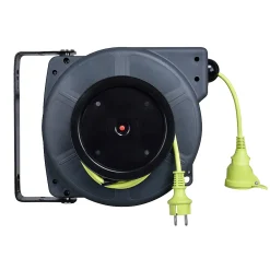 Diall Enrouleur Électrique-Enrouleur automatique de câble mural H05VVF 3G 1,5mm² 15m