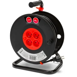 Velamp Enrouleur bricolage, 4 prises, 40 mètres, 3G1.5mm2, NF