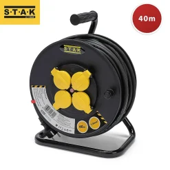 Velamp Enrouleur chantier, 4 prises, 40 mètres, 3G1.5mm2, NF, IP44