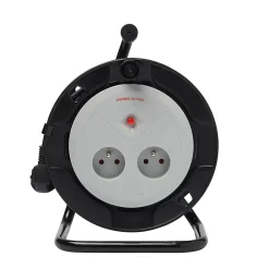 Enrouleur Électrique-Enrouleur de bricolage H05VVF 3G1mm² 2 prises 15m