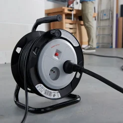 Enrouleur Électrique-Enrouleur de bricolage H05VVF 3G1mm² 2 prises 15m