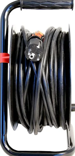 Velamp Enrouleur Électrique-Enrouleur de câble DIY 4 prises Schuko standards, câble H05VV-F3G1.5MM2, 40M ,CE