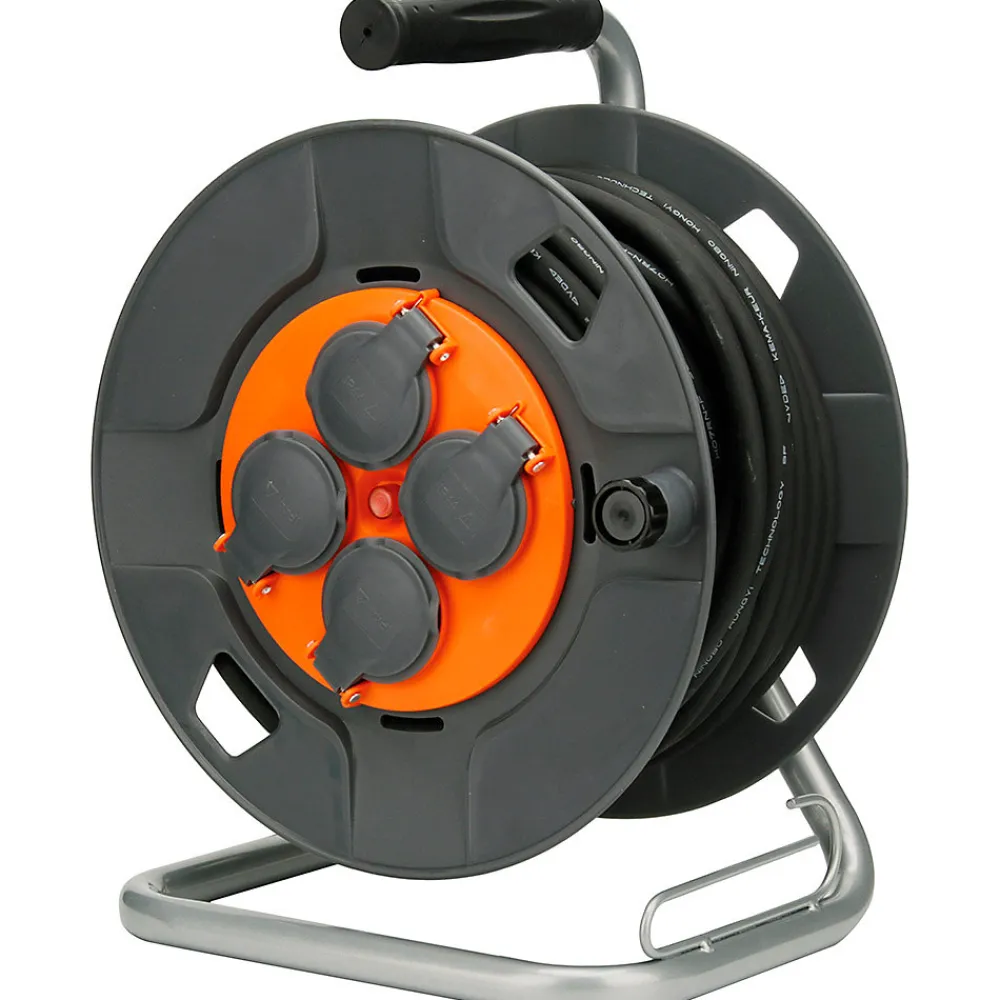 Zenitech Enrouleur de chantier IP44 4 prises 25m