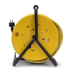 Velamp Enrouleur de chantier, 4 prises, 3G2.5, 25 mètres , NF, IP44. Platine fixe et guide cable