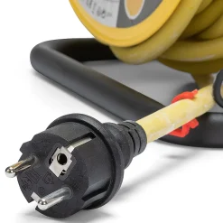 Velamp Enrouleur de chantier, 4 prises, 3G2.5, 25 mètres , NF, IP44. Platine fixe et guide cable