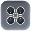 Zenitech Enrouleur Électrique-Enrouleur domestique 4x2P+T - 7m blanc