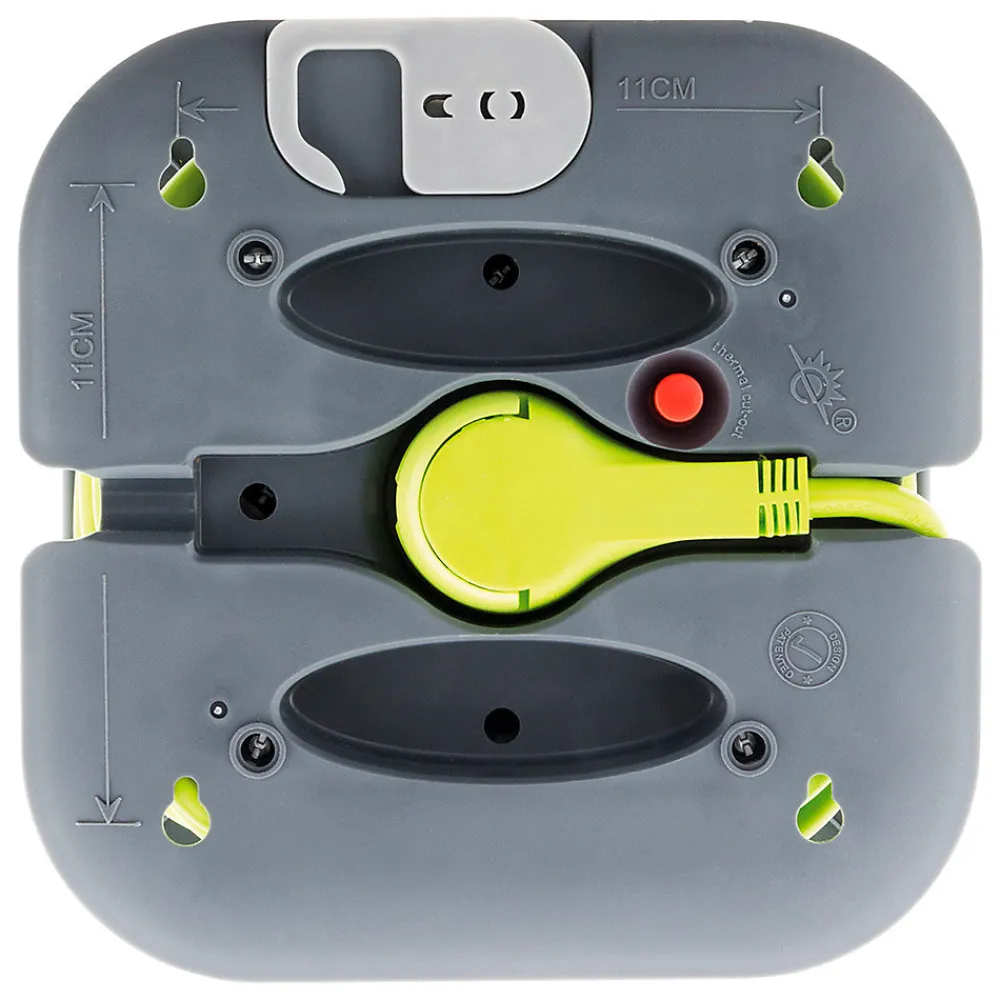 Zenitech Enrouleur Électrique-Enrouleur domestique 4 x 2P+T - 7m - vert