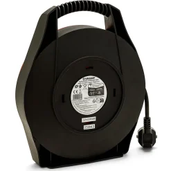 Velamp Enrouleur Électrique-Enrouleur électrique domestique 10m, H05VV-F3G1.0MM2, 4 prises françaises 2P+T 16A, NF, CE