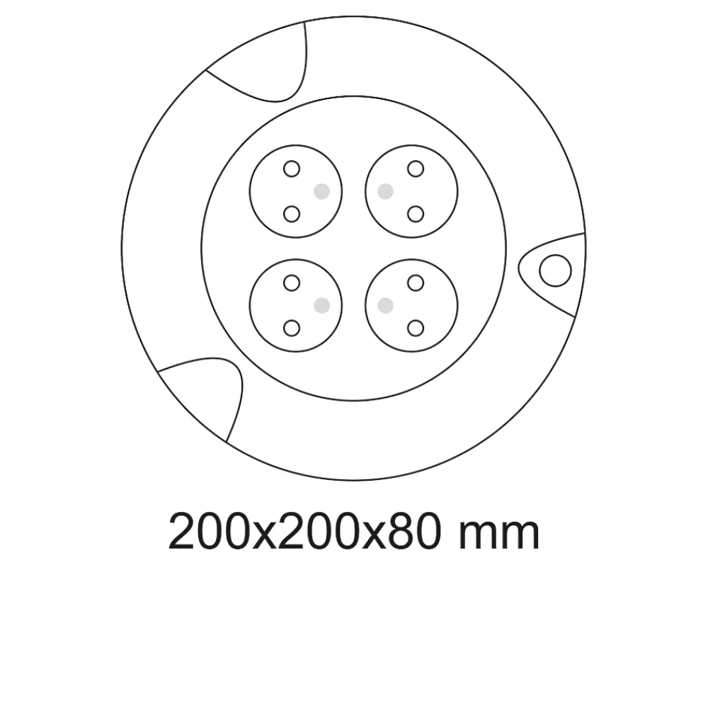 Arcotec Enrouleur 5m H05VV-F 3G1.5mm² - 4 prises 16A - garantie 2 ans