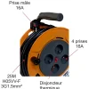 Arcotec Enrouleur 25m H05VV-F 3G1.5 - 4 prises 16A - garantie 2 ans