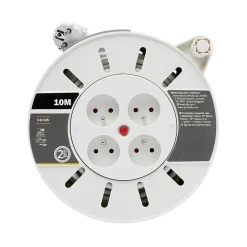 Diall Enrouleur Électrique-Enrouleur ménager HO5VVF 3G1mm² 10m