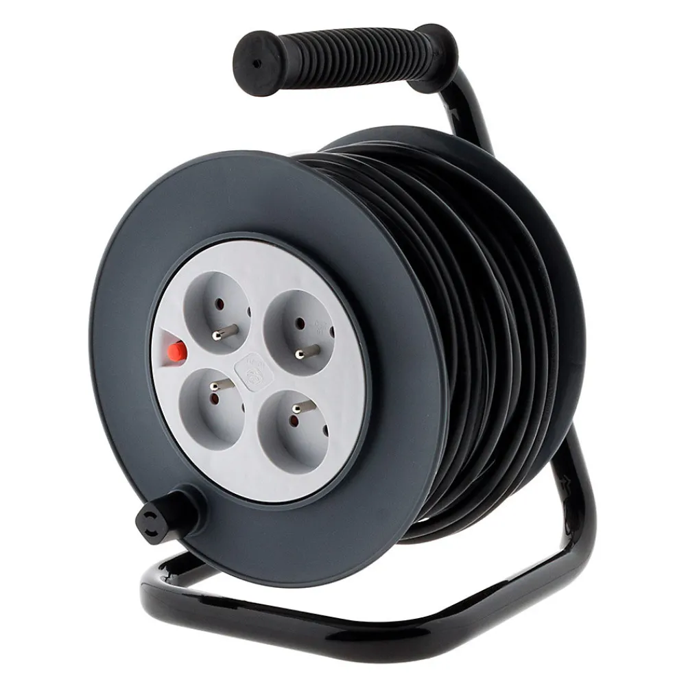 Zenitech Enrouleur 4 prises H05VV-F 3G1mm² - 25m -